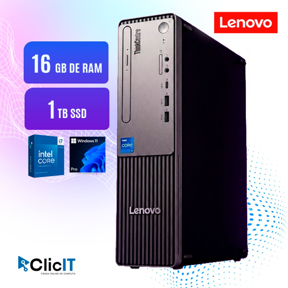 LENOVO - PN12XG0015LS COMPUTADORA DE ESCRITORIOPROCESADORINTELCORE I7-14700 RAM16GB DDR5 5600MHz ALMACENAMIENTO1 TBSSD