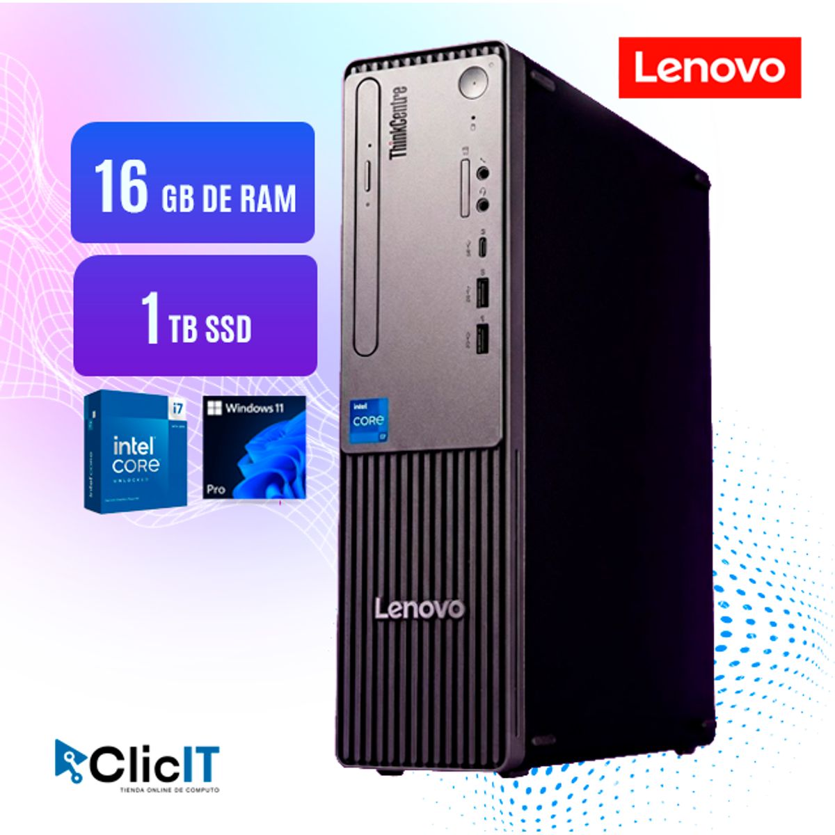 LENOVO - PN12XG0015LS COMPUTADORA DE ESCRITORIOPROCESADORINTELCORE I7-14700 RAM16GB DDR5 5600MHz ALMACENAMIENTO1 TBSSD