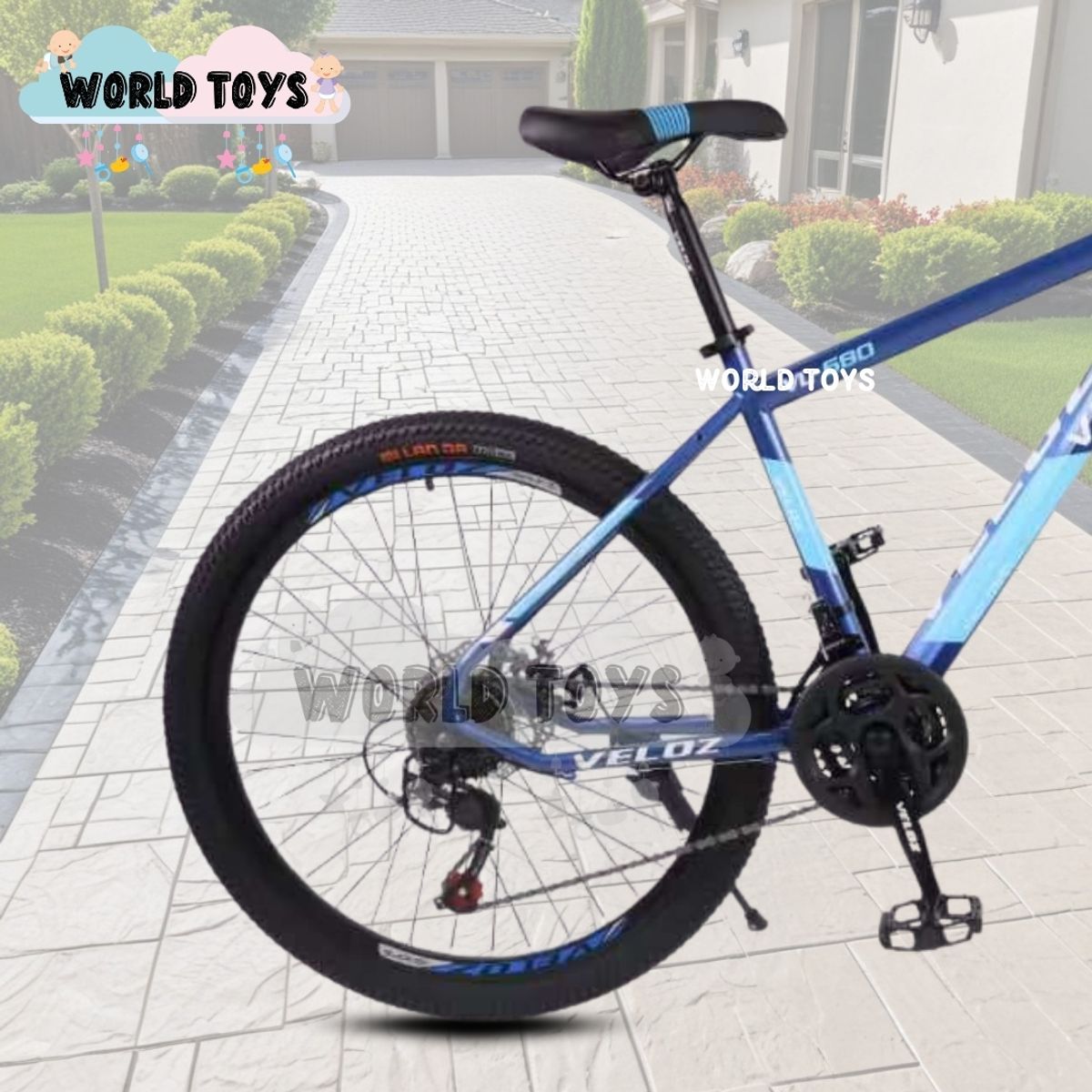 VELOX - Bicicleta Montañera Aro 24 «CROMOLY» Edición Exclusiva Multi Blue