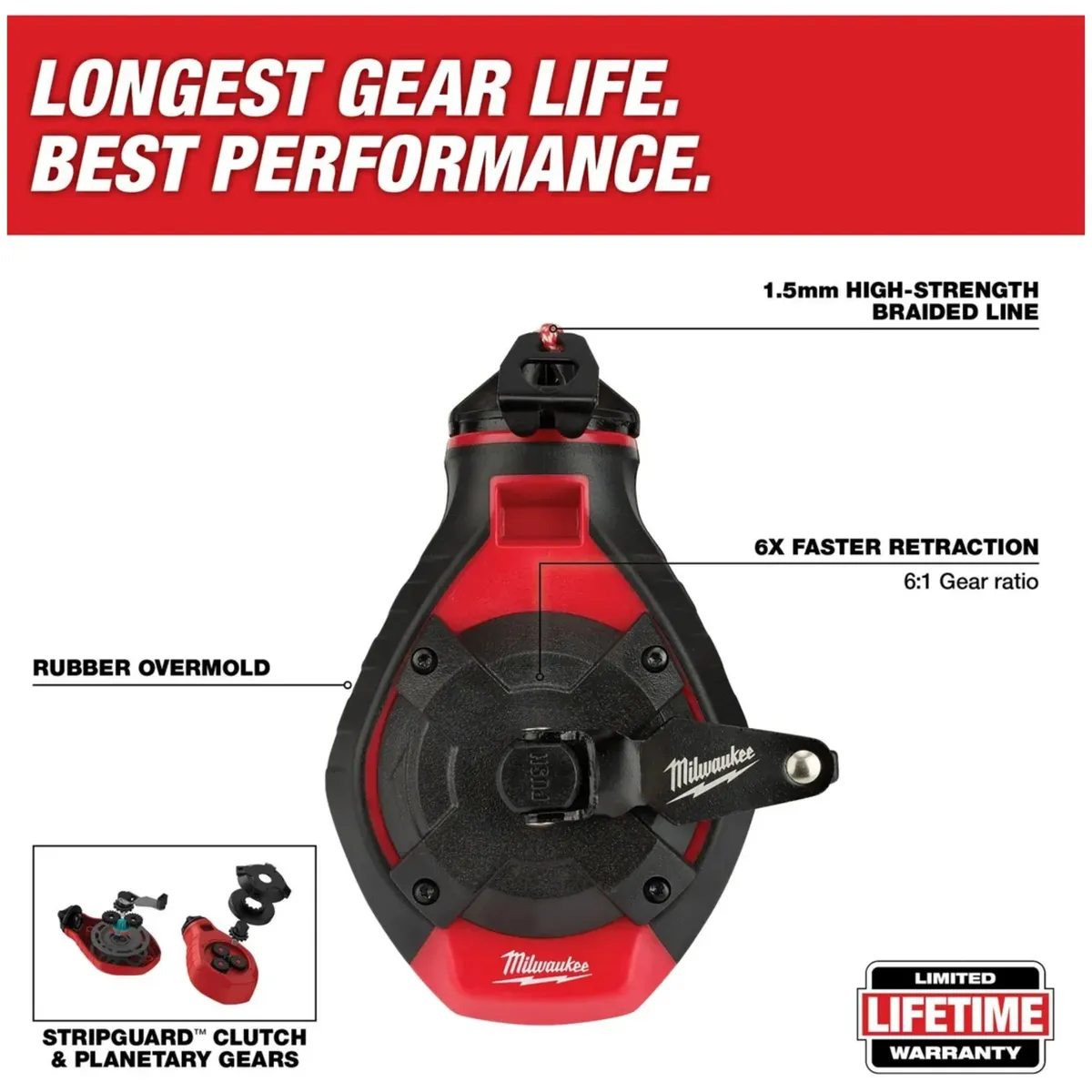 MILWAUKEE - KIT DE TIRALINEA GRUESA DE 30 metros CON TIZA AZUL 48-22-3982 MILWAUKEE