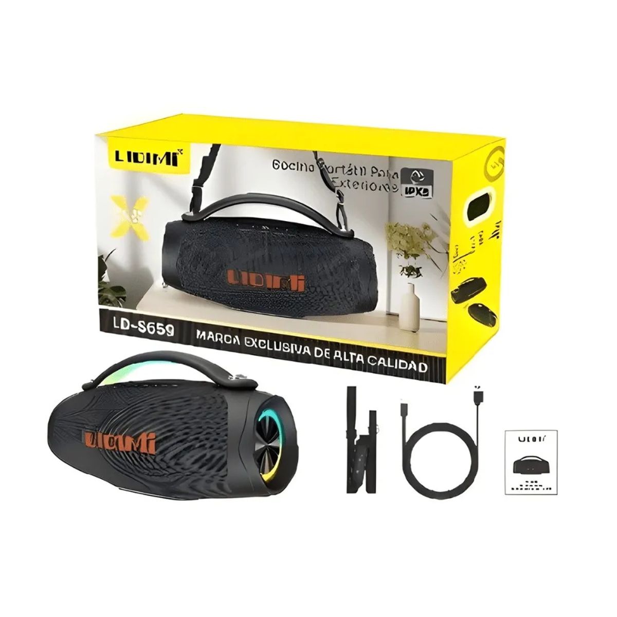 LIDIMI - Parlante Bluetooth Portátil LIDIMI LD-S659 200W de Alta Potencia