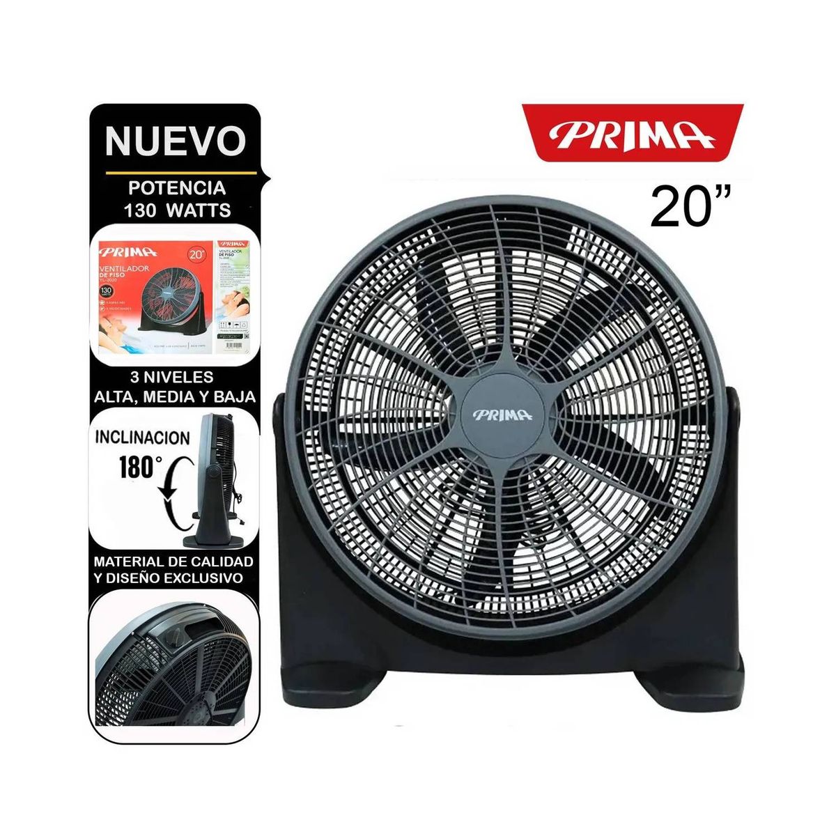 PRIMA - VENTILADOR DE PISO 20 PRIMA YL-2020P 130W