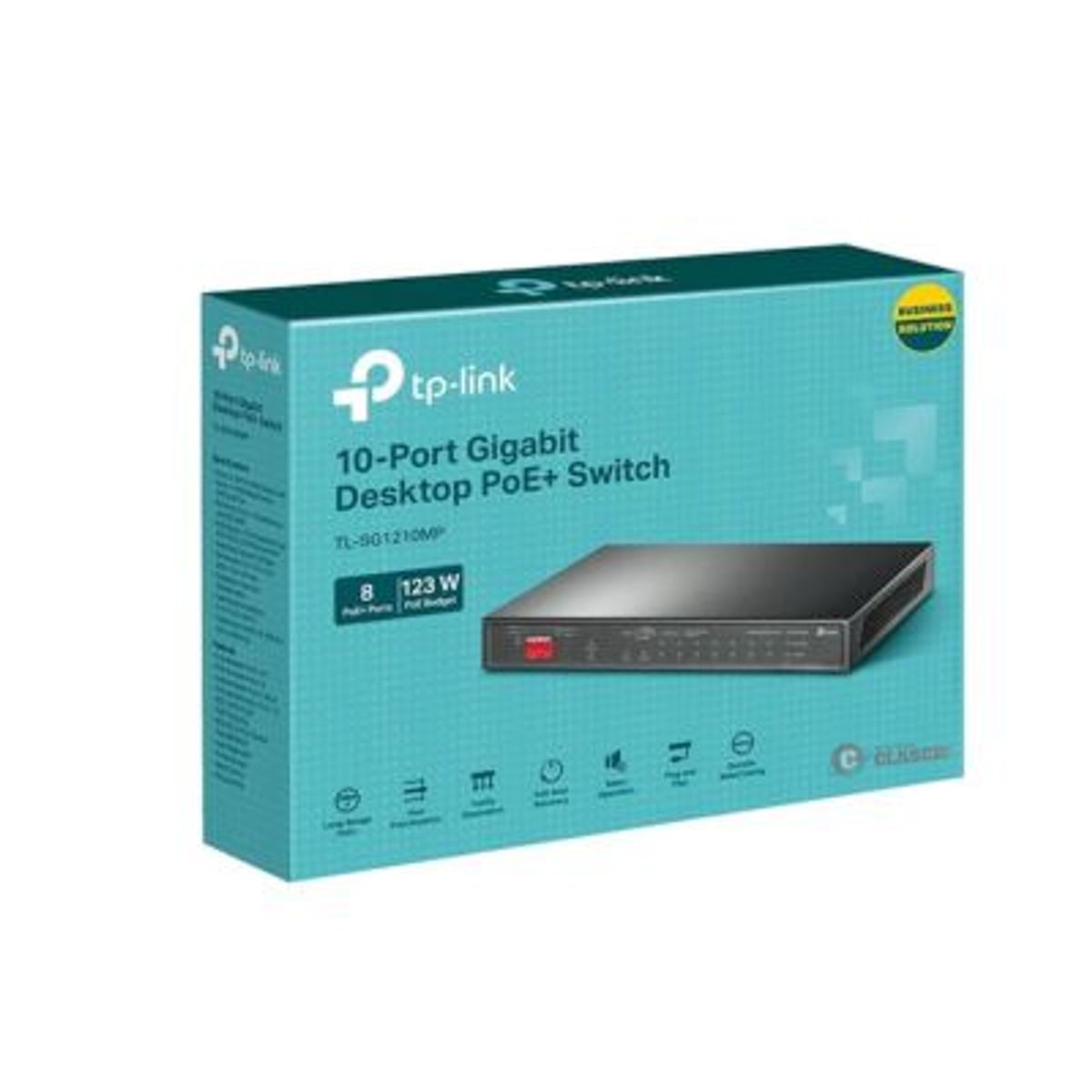 TP LINK - SWITCH TP-LINK TL-SG1210MP 8PTS POE GIGABIT 1SFP ADMI 123W