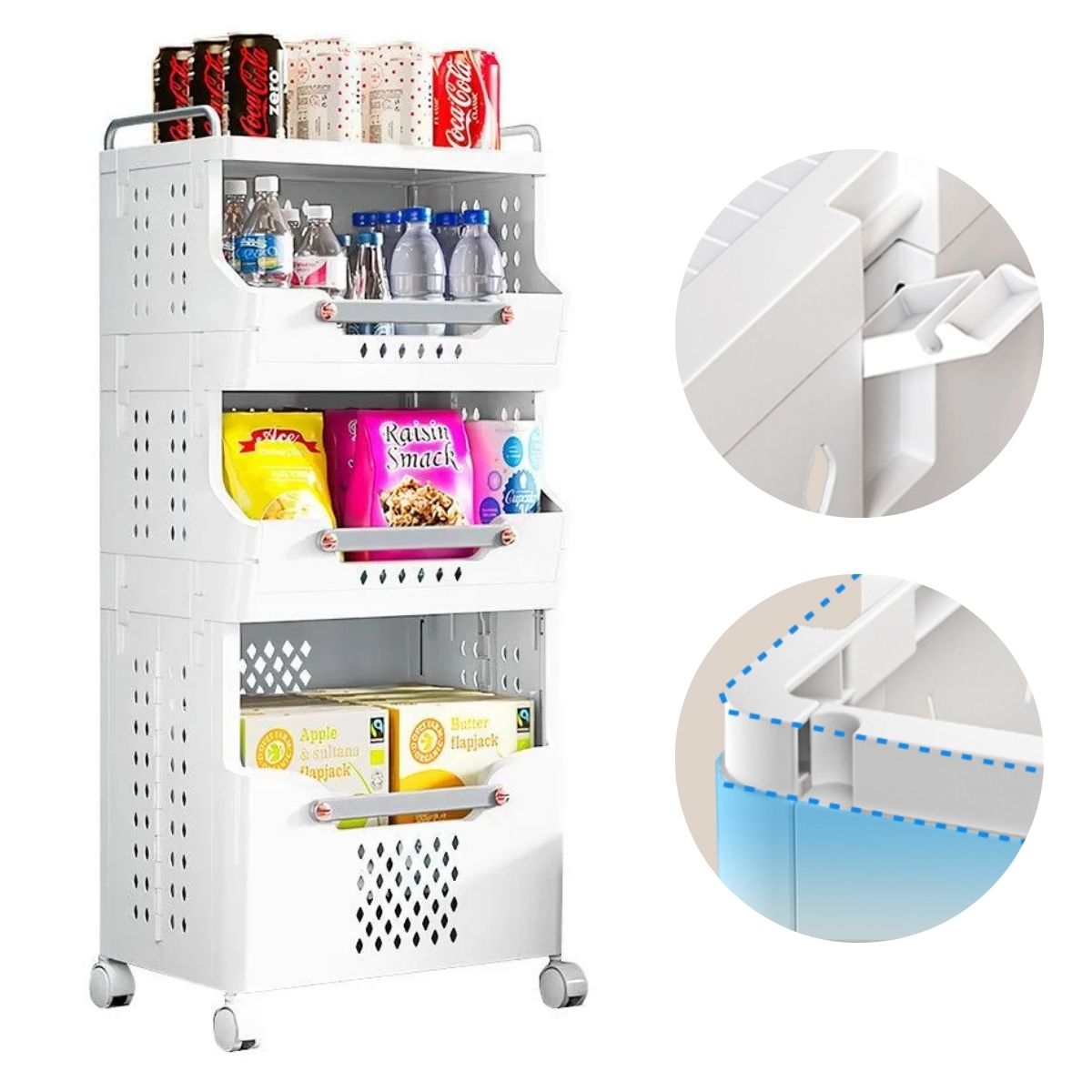 ELMEJORPRECIO - Estante Organizador de 3 Niveles Brunella