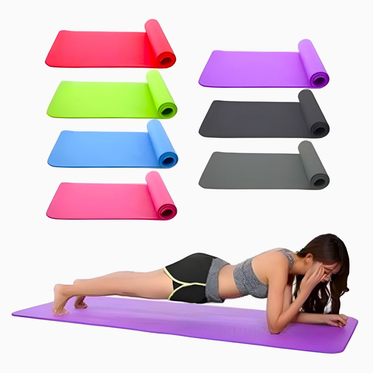 GENERICO - Colchoneta Yoga Fitness 6 mm Antideslizante