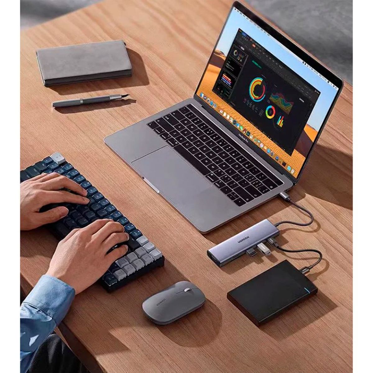 UGREEN - Adaptador USB Hub Ugreen 9 en 1 tipo C 15600