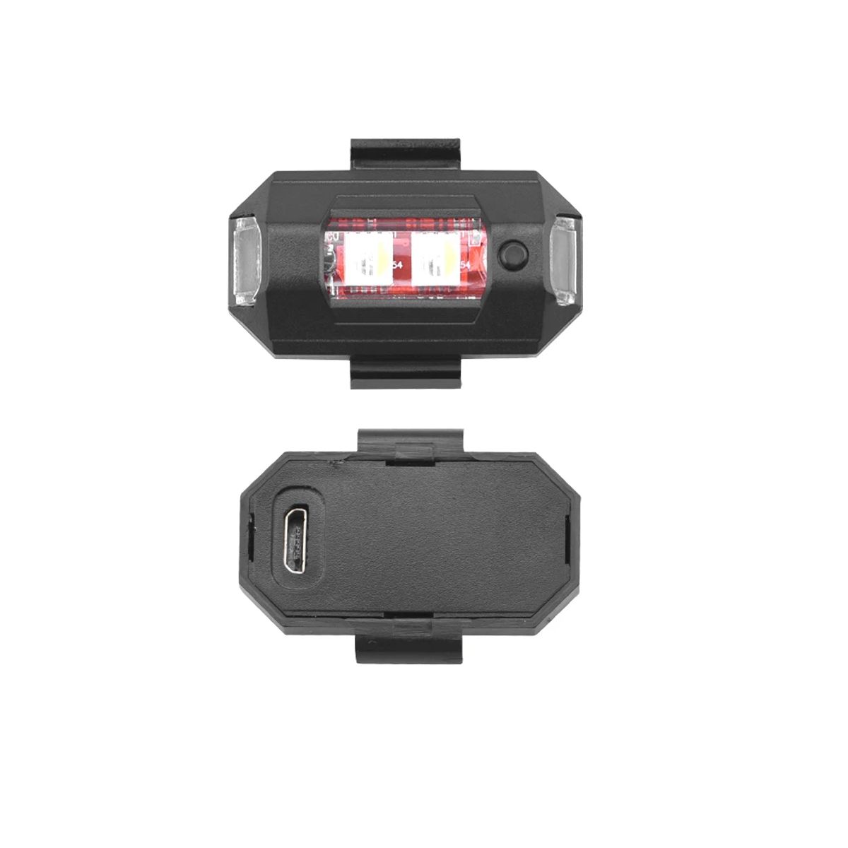 GENERICO - Pack 2 und. Mini Luz LED Estroboscópica Anticolisión USB para Drones Motocicletas 7 Colores