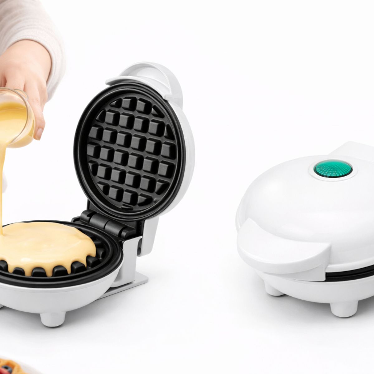 GENERICO - Mini Waffle Maker Personal Antiadherente Fácil De Limpiar