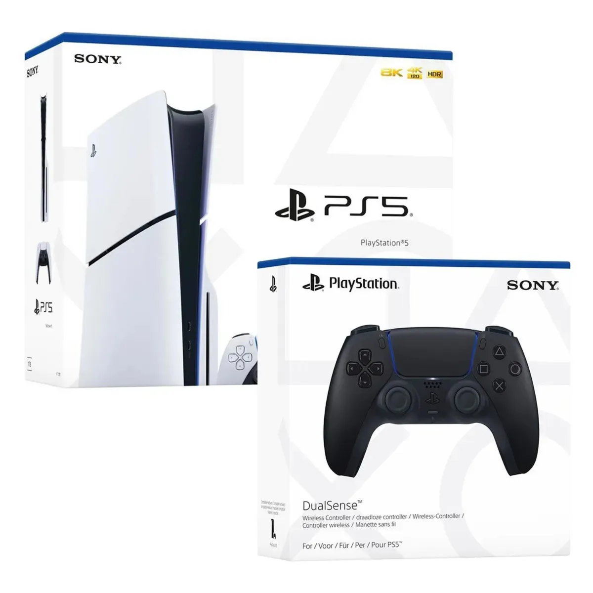 Consola Playstation 5 Slim Lector de Discos incluido con Mando Negro, marca SONY - Foto Principal