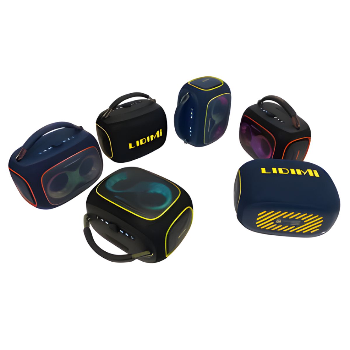 LIDIMI - Parlante Portátil Bluetooth LIDIMI LD-S870 100W con Bass Boost y Luces LED