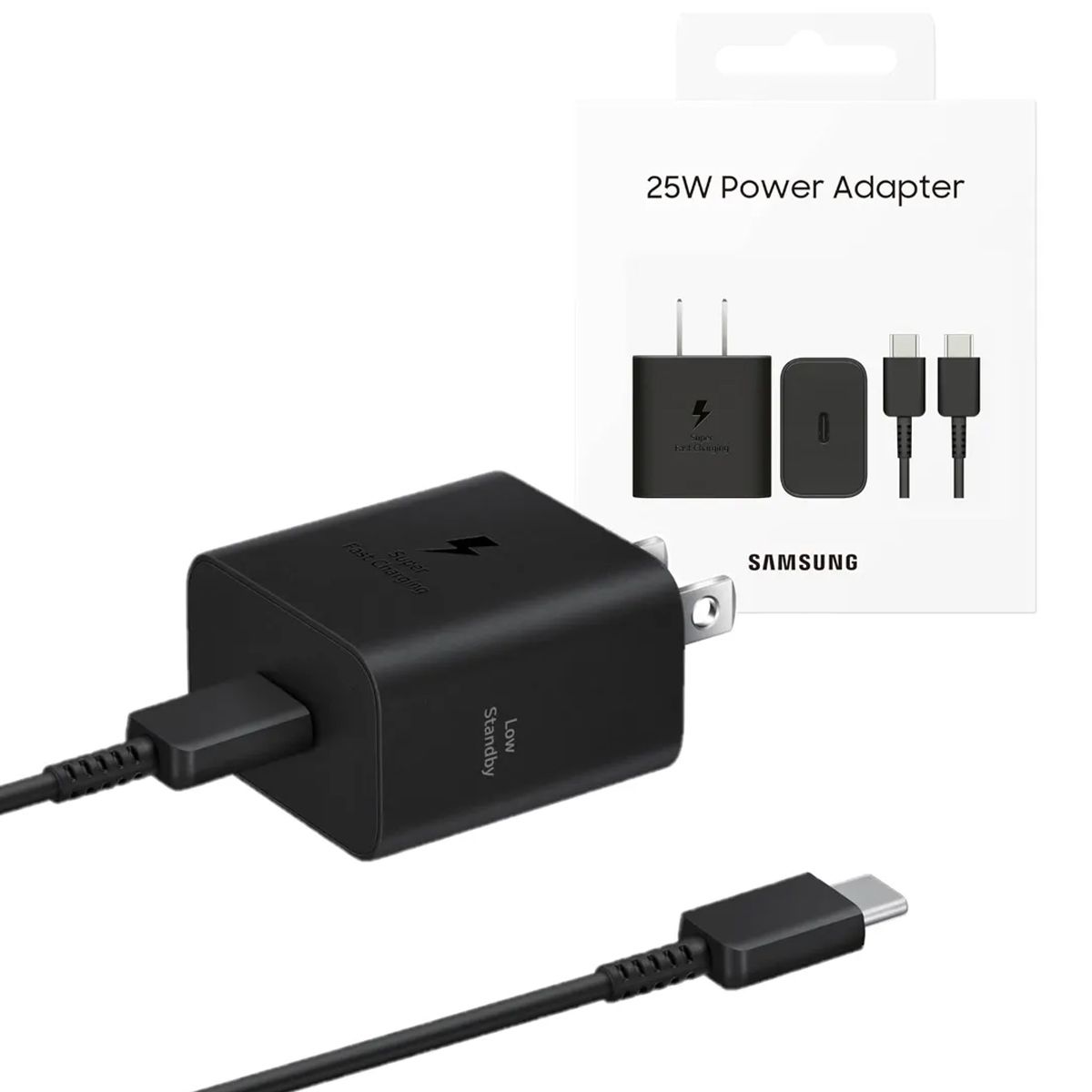 SAMSUNG - Cargador Samsung A01 A11 A21 A31 25W GAN Tipo C Negro