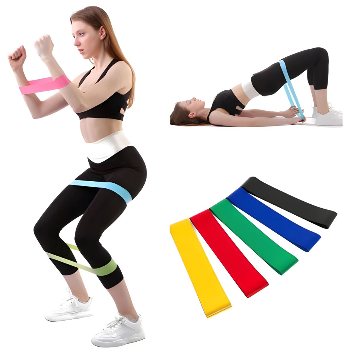 GENERICO - Set x5 Bandas Elásticas de Látex Cerrada Premium