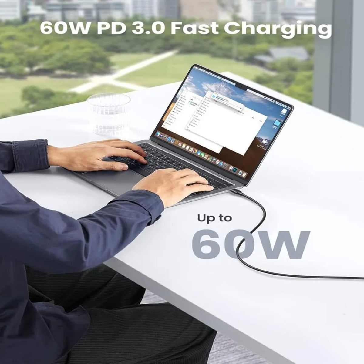 UGREEN - Cable USB C Ugreen Carga Rapida Negro US286 50997