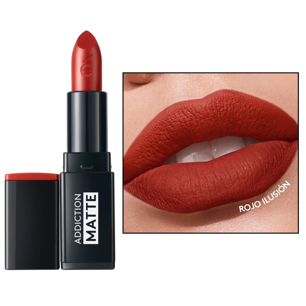 Esika - Labial addiction matte ésika rojo ilusion mate hidratante