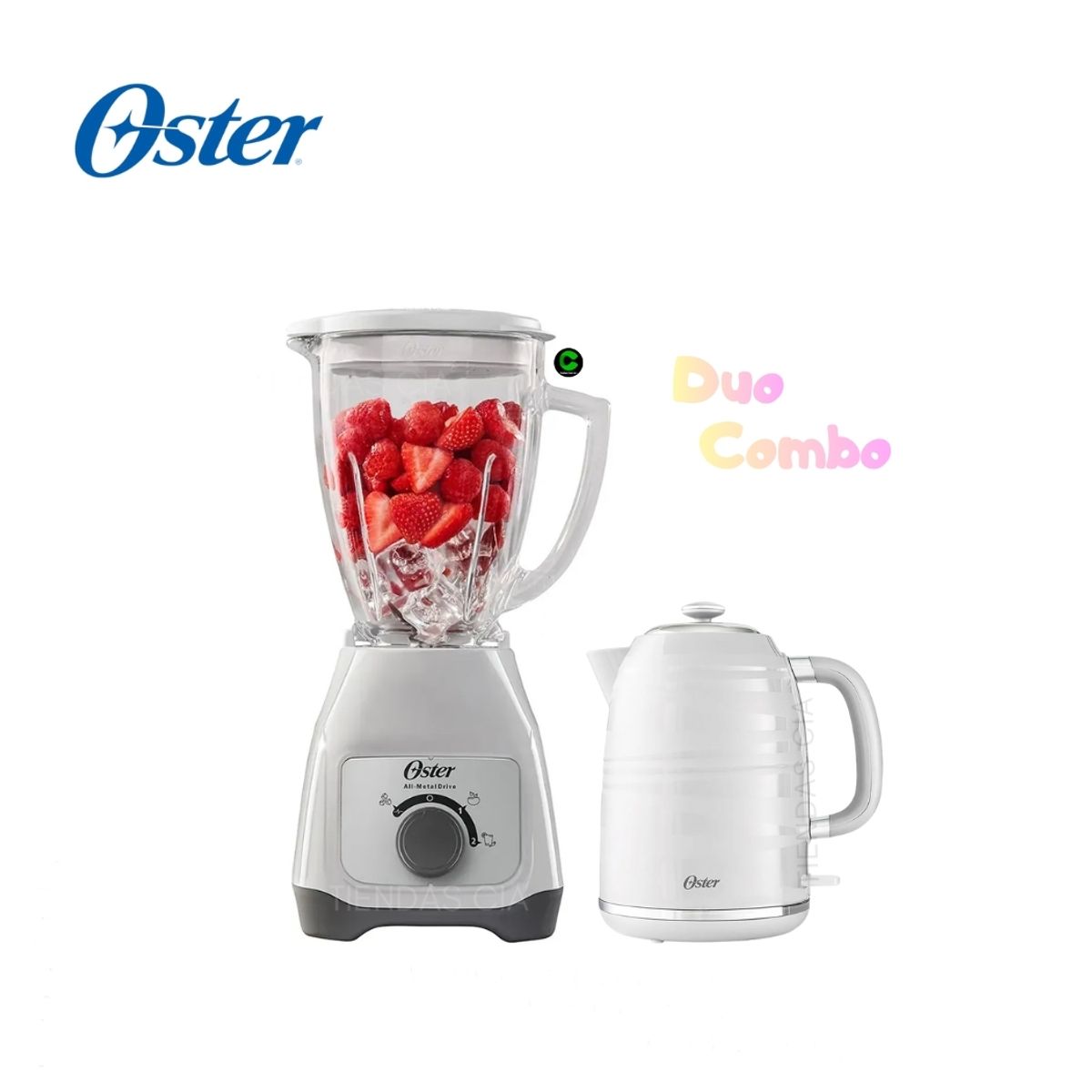 OSTER - Combo Oster Licuadora BLSTKAGWRD y Hervidor BVSTKT4177W