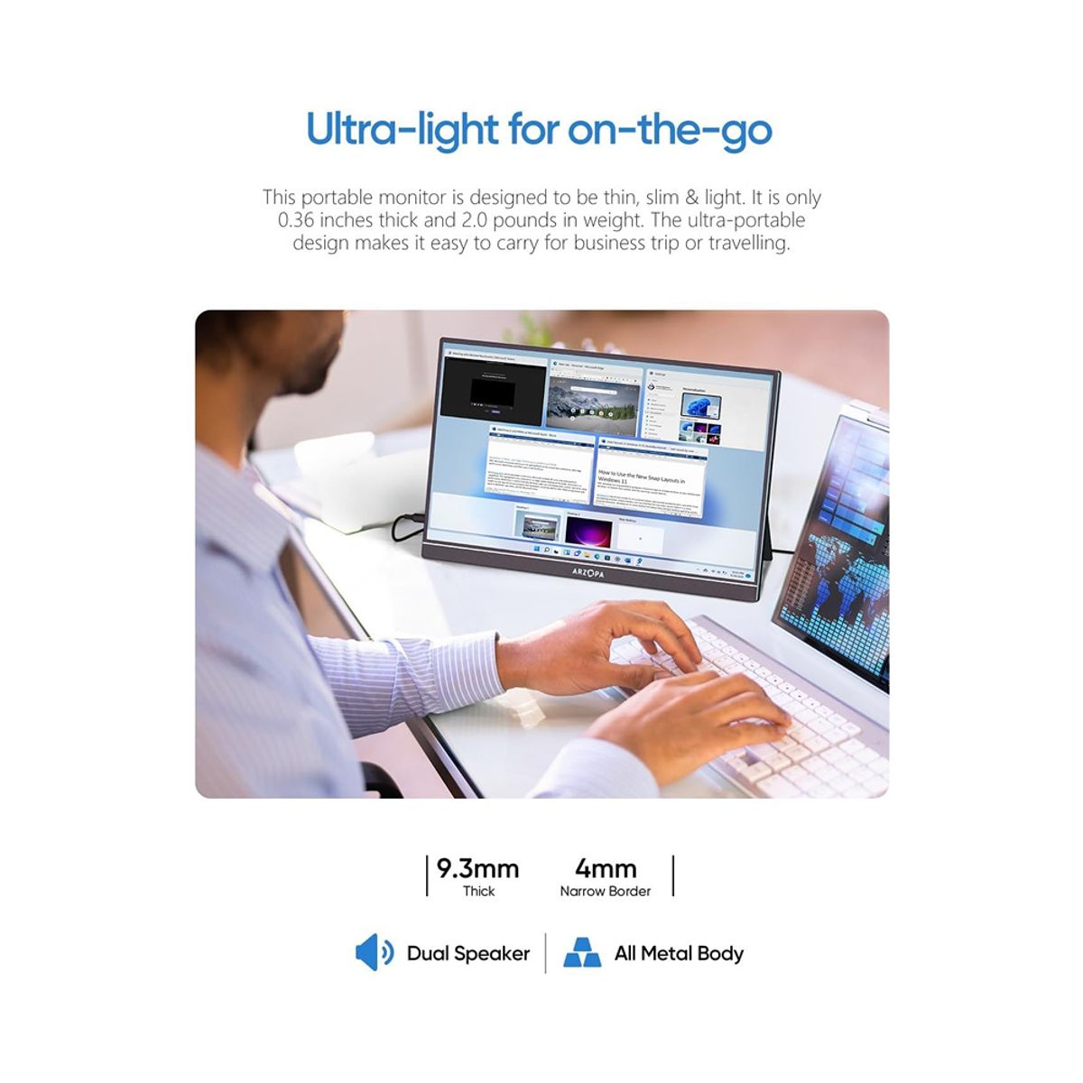 GENERICO - Arzopa portatil A1M full HD IPS