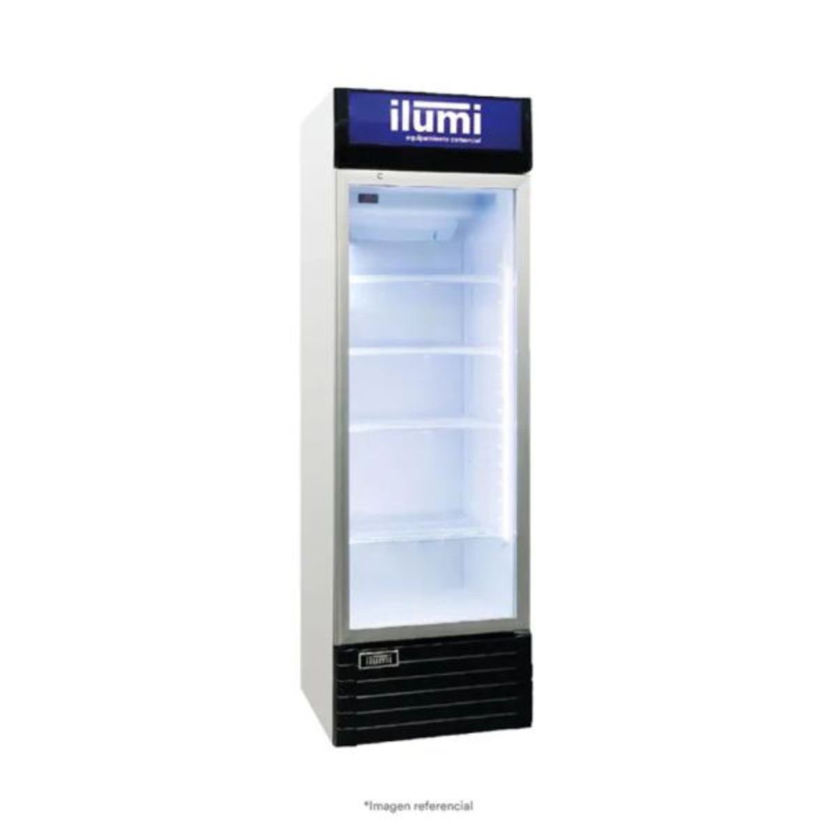 ILUMI - Exhibidor Vertical BC-3200FC 320 Litros No Frost con Puerta de Vidrio e Iluminación LED