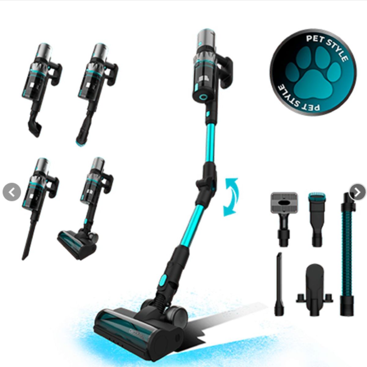 CECOTEC - Aspirador Escoba Sin Cables Conga Rockstar 2500 Thunder Pet Flex