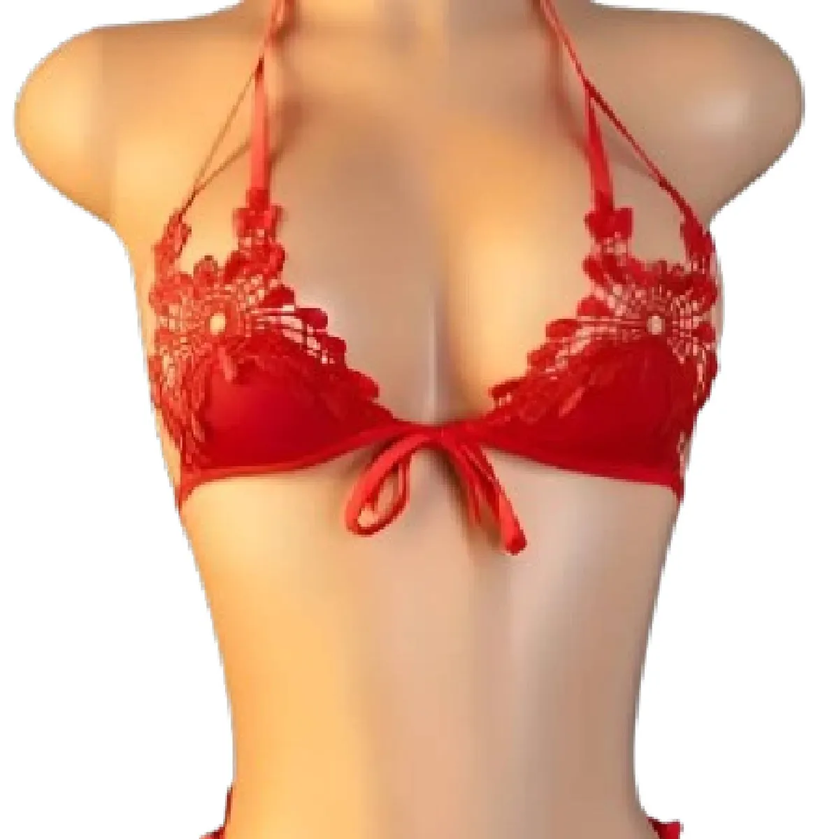 NO LOGO - Conjunto Lencería bello encaje Tanga Y Brasier Dama