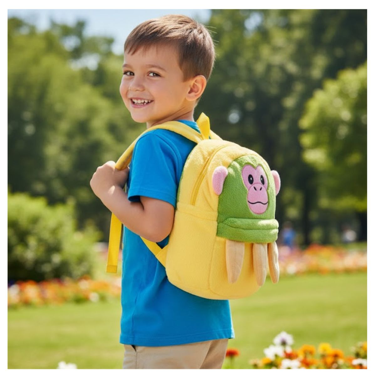 GENERICO - Mini Mochila Diseño Peluche 3D Kawaii Lona para Niños y Niñas