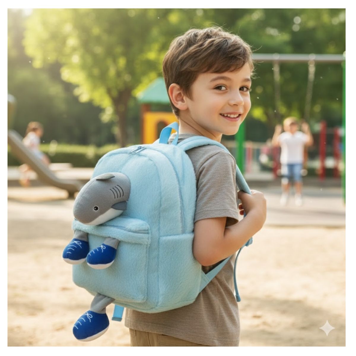 GENERICO - Mini Mochila Diseño Peluche 3D Kawaii Lona para Niños y Niñas