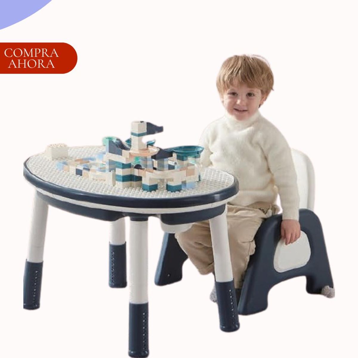 GENERICO - MESA OVALADA MULTIUSOS PARA NIÑOS