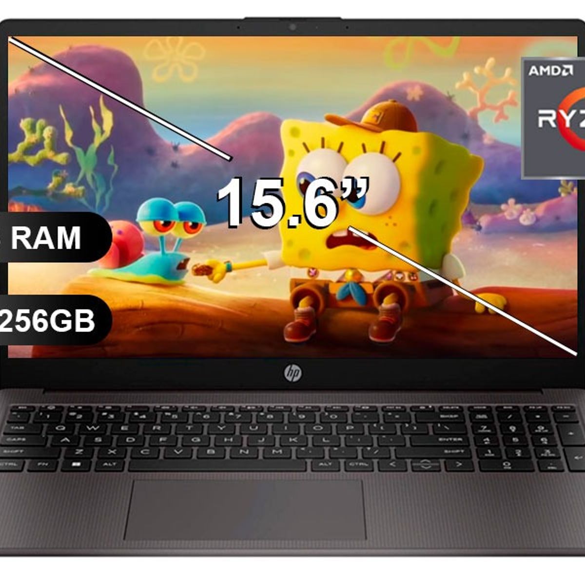 HP - LAPTOP HP 255 G10 RYZEN 3-7320U/ 8GB/ SSD256GB/ FREE/ 15.6/ A9BS1LT