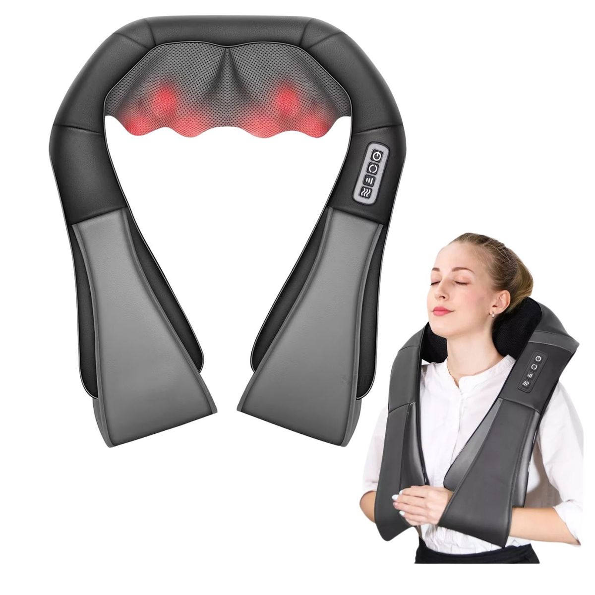VICTORIA - Masajeador de Cuello Hombro Y Cuerpo Eléctrico Infrarrojo Negro