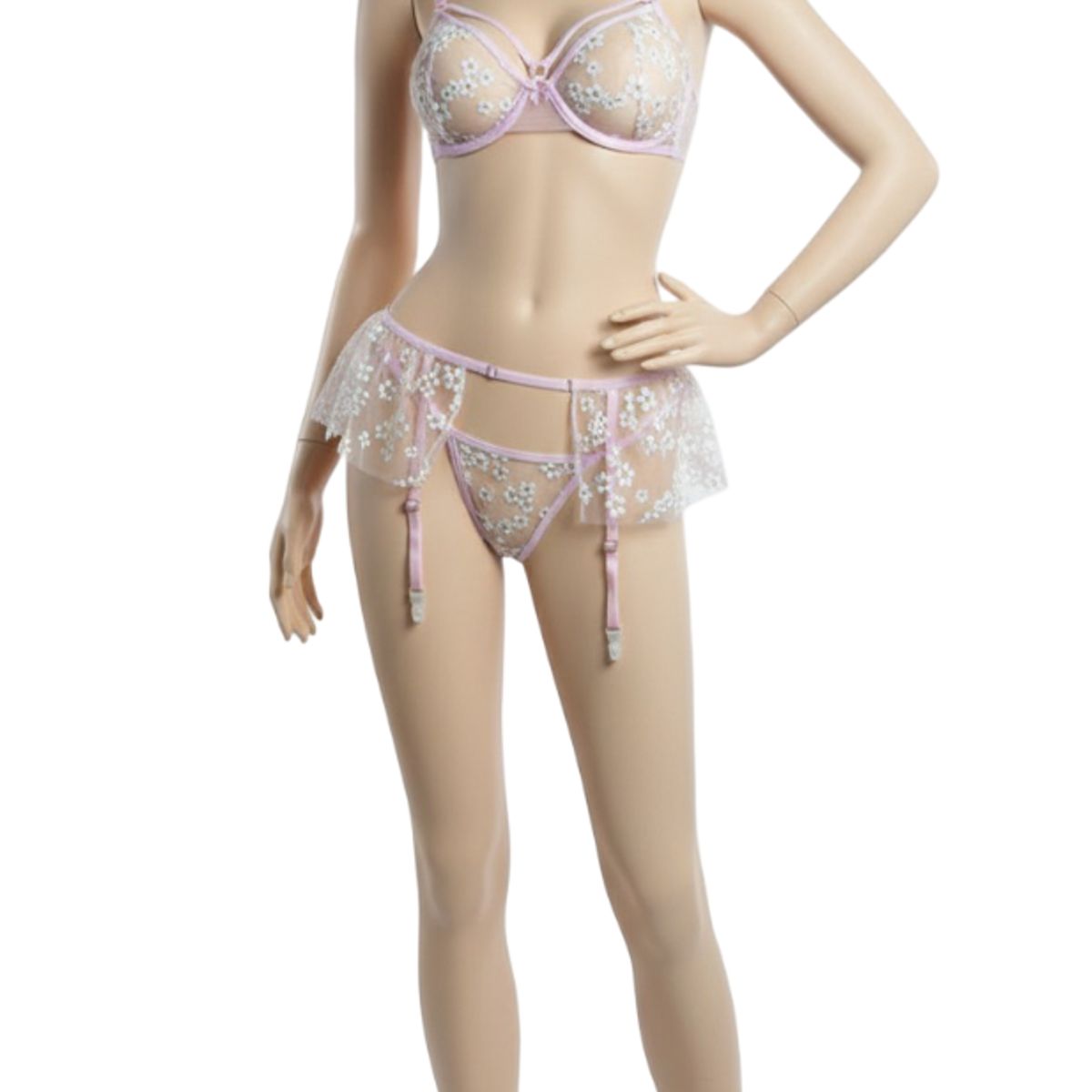 GENERICO - LENCERIA SEXY FEMENINA DAISY BLOOM ROSA PASTEL