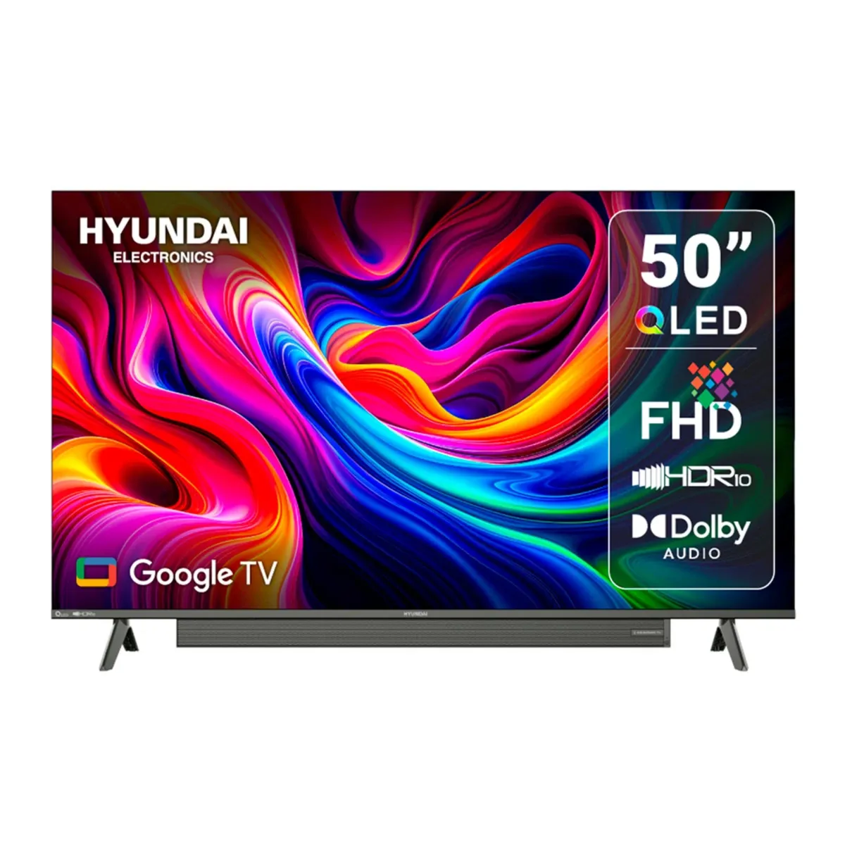 HYUNDAI - TELEVISOR 50” QLED  HYUNDAI SMART TV  Google TV  HYLED5029QFG