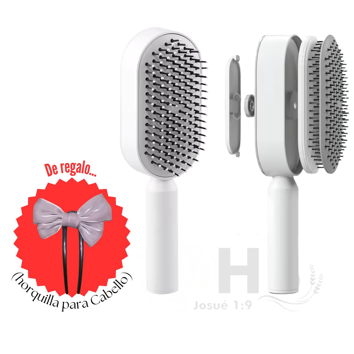 ROHS - CEPILLO PARA PEINAR CABELLO BLANCO + REGALO