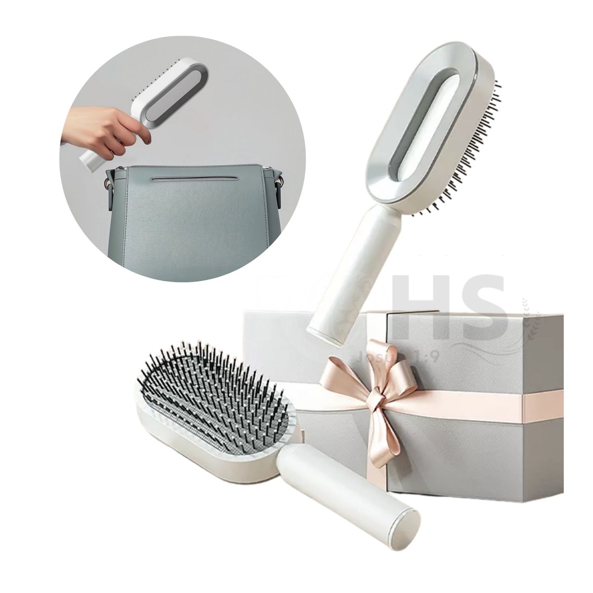 ROHS - CEPILLO PARA PEINAR CABELLO BLANCO + REGALO