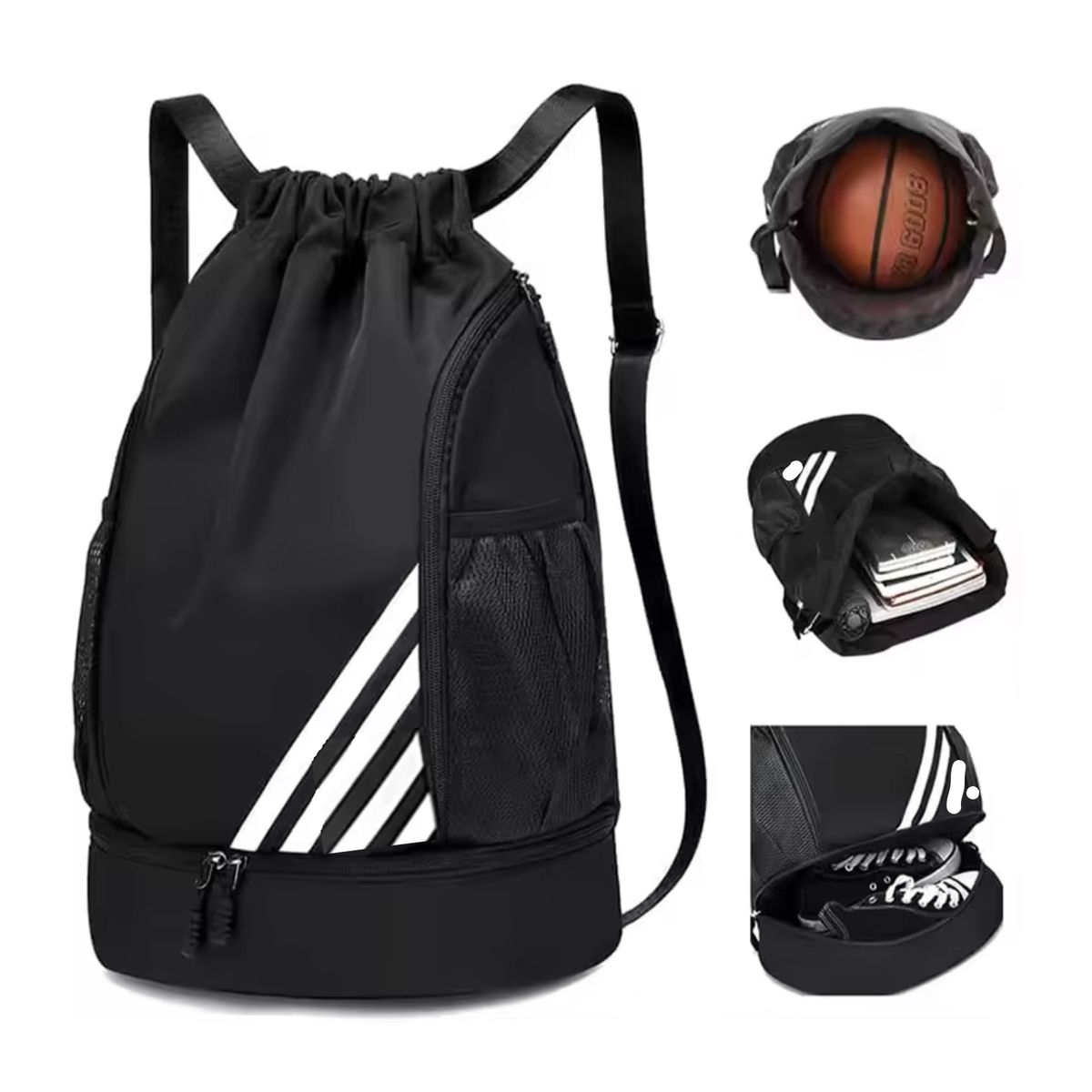 OEM - Mochila Backpack Deportiva Multifuncional UNISEX - Negro