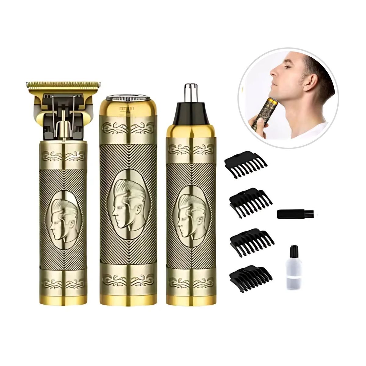 ROSH - Afeitador Rasurador Trimmer 3 En 1 Barba Y Nariz