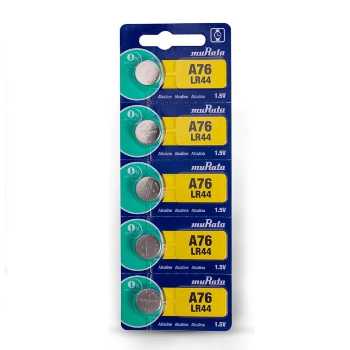 PREMIUM - Pilas Alcalinas Murata LR44 A76 X 5 Unidades 1.5V