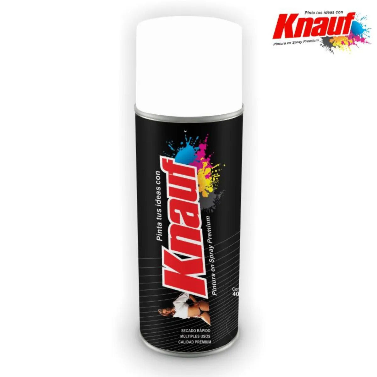 KNAUF - PACK X 6 UND: PINTURA SPRAY SINTÉTICO BLANCO BRILLANTE # 16 - 400ML – KNAUF