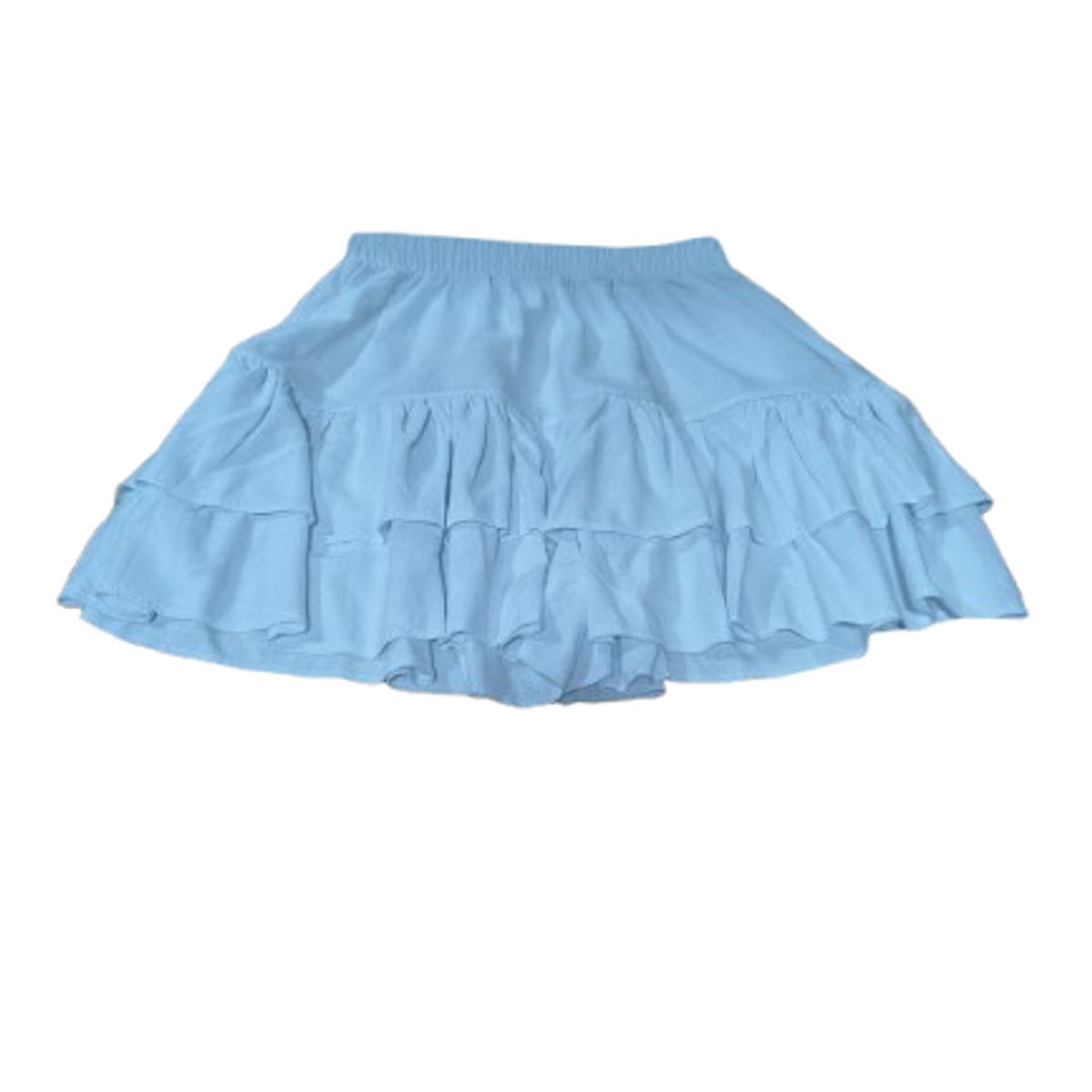 GENERICO - FALDA SHORT CON DOBLE VOLANTE DE BLONDA