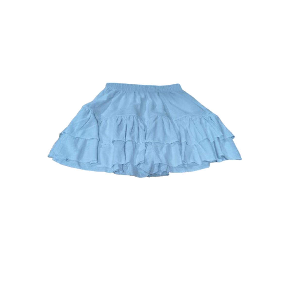 GENERICO - FALDA SHORT CON DOBLE VOLANTE DE BLONDA