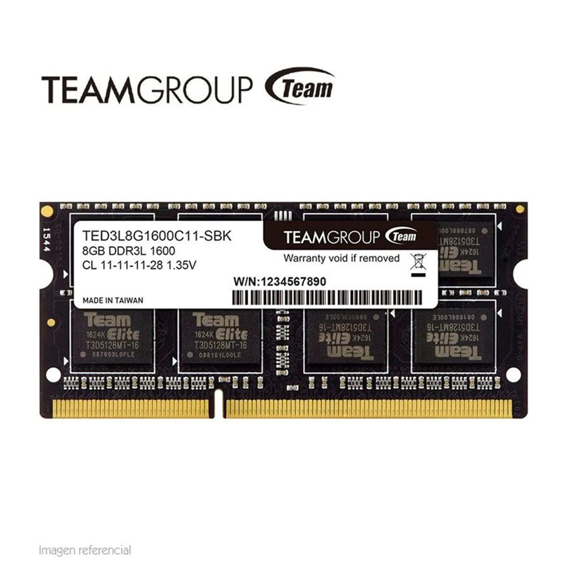 TEAM GROUP - Memoria TeamGroup 8GB DDR3L SODIMM 1600MHz