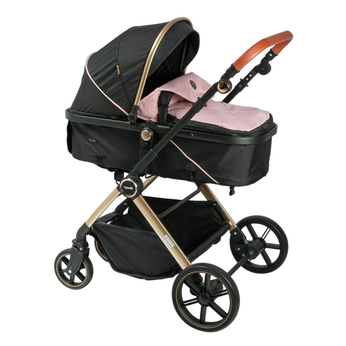 Coche Cuna Moisés Extra acolchado Signal Rosado, marca EBABY - Foto 2
