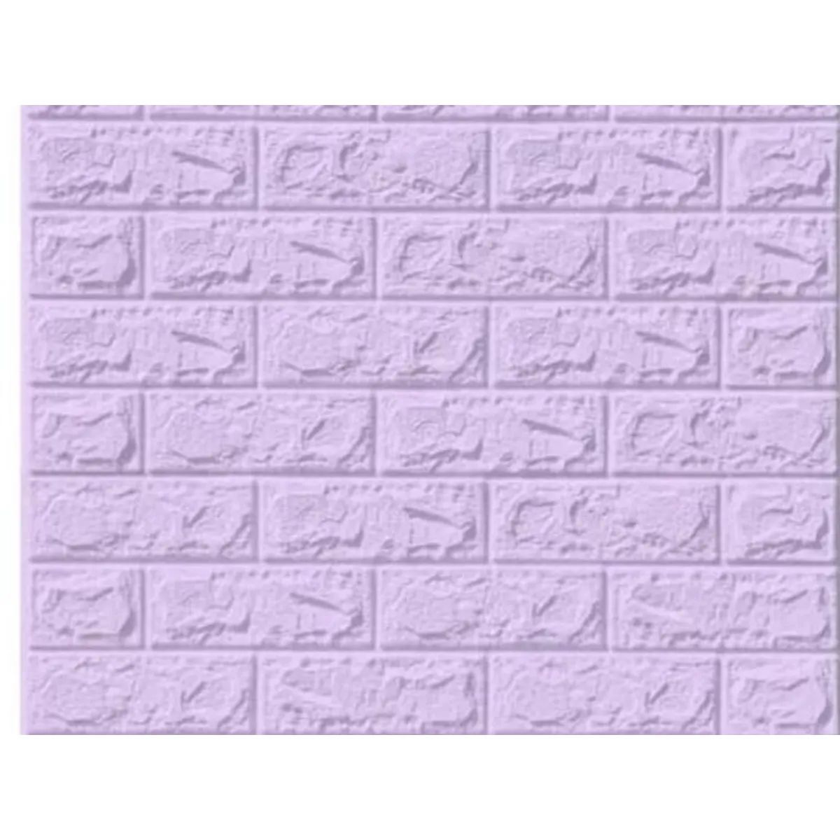 GENERICO - PAPEL TAPIZ LADRILLO LILA X 10 UNIDADES