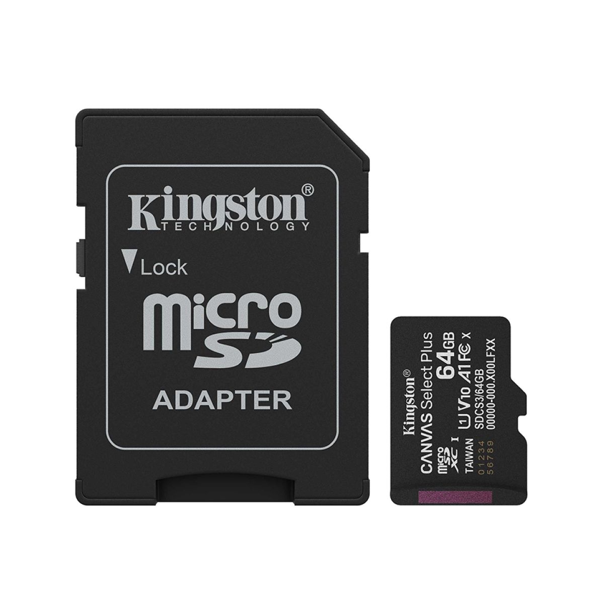 KINGSTON - Memoria Kingston Micro SD Canvas Select Plus 64GB 100MB/seg - UHS-I Clase 10