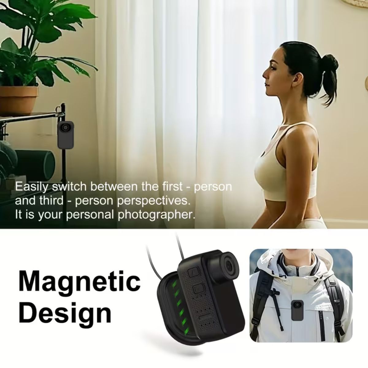 GENERICO - Cámara Deportiva POV Portátil con Pantalla IPS 147”  Grabación en Primera Persona