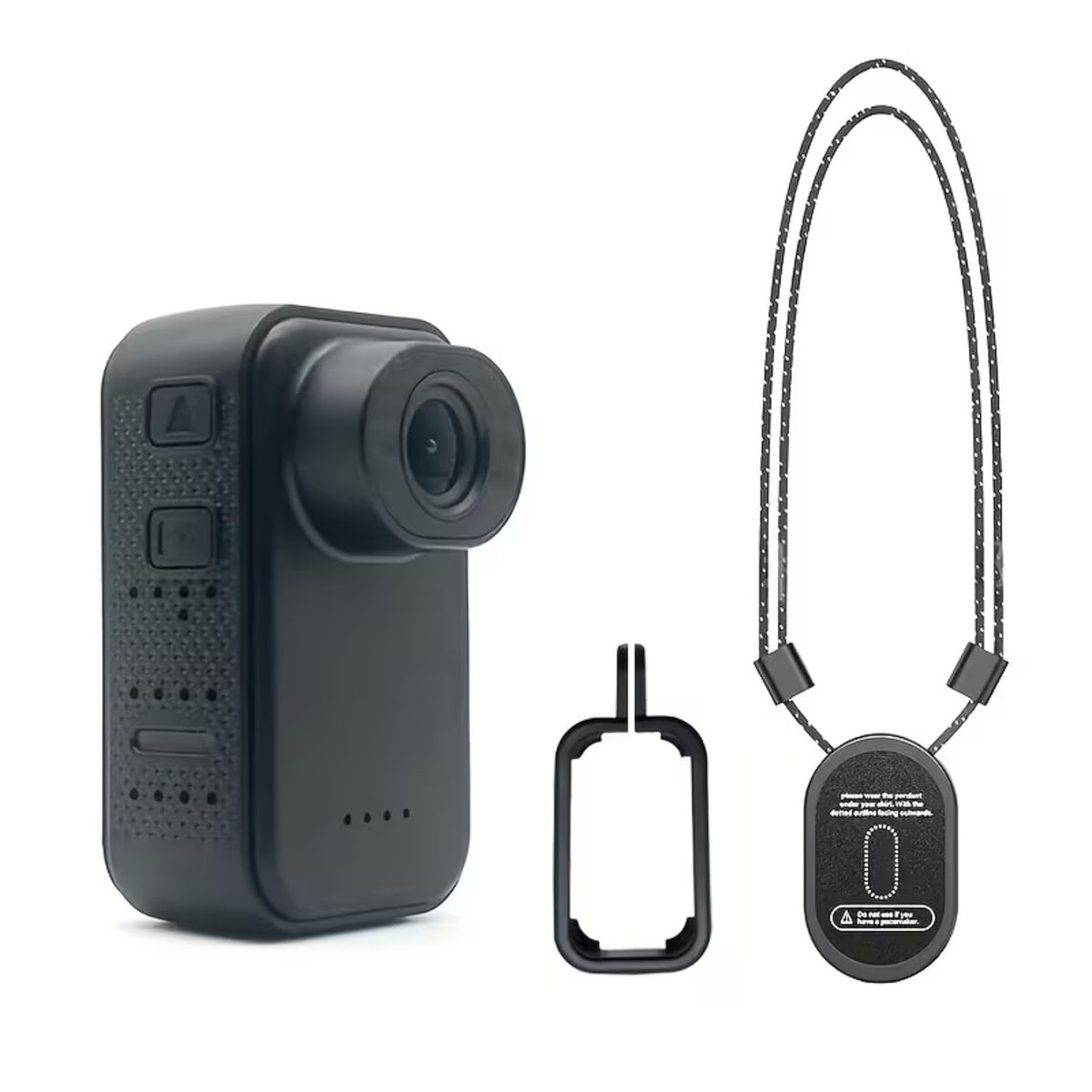 GENERICO - Cámara Deportiva Imantada POV Portátil con Pantalla integrada con collar