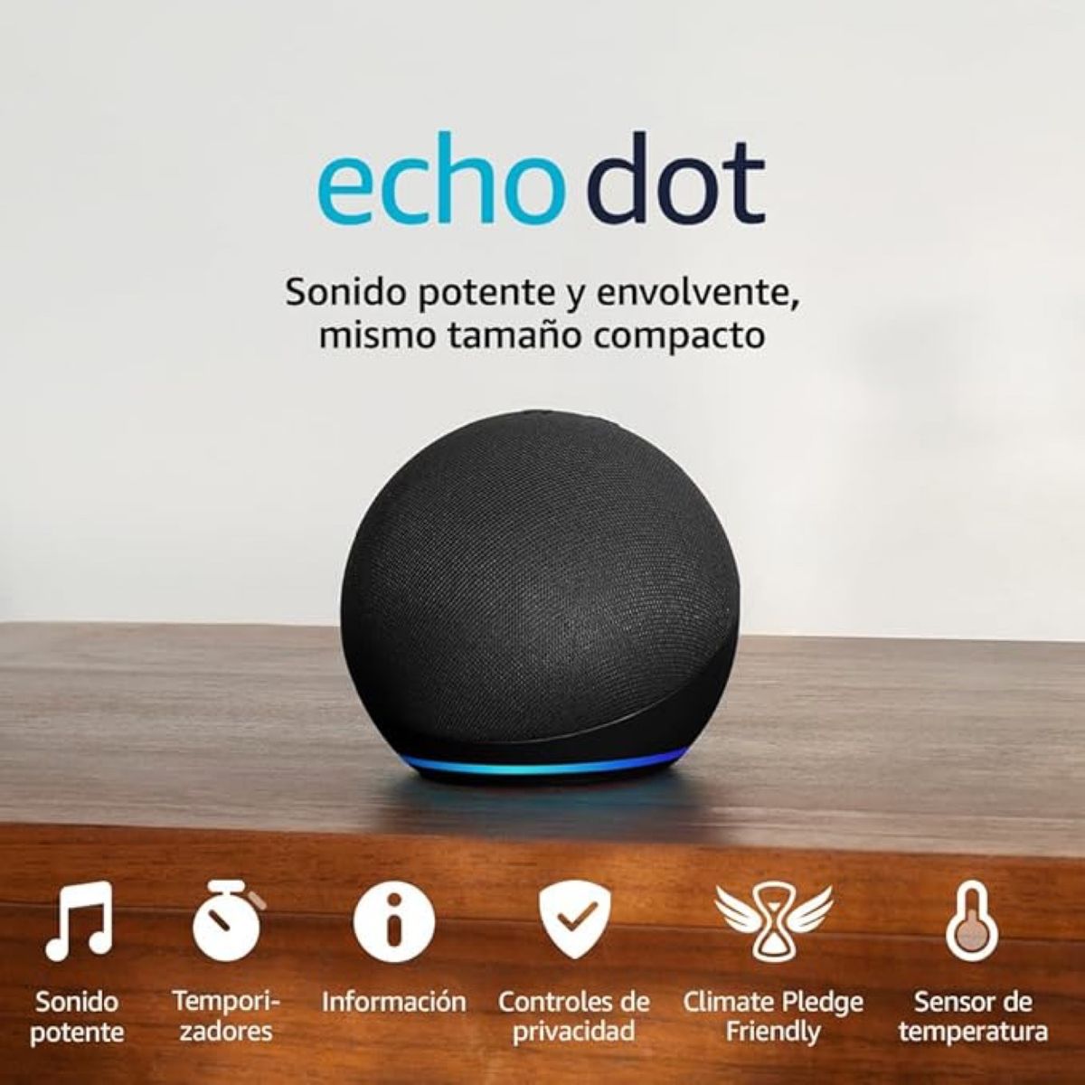 AMAZON - Amazon Echo Dot 5ta Gen Parlante Inteligente con Alexa - Negro Carbón