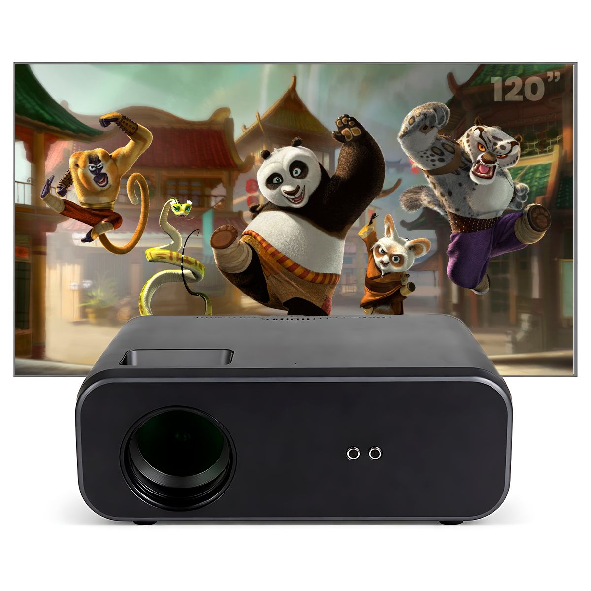 OWLENZ - Proyector Smart Owlenz SD550 Enfoque Manual + Ecran 120 Pulgadas Plomo