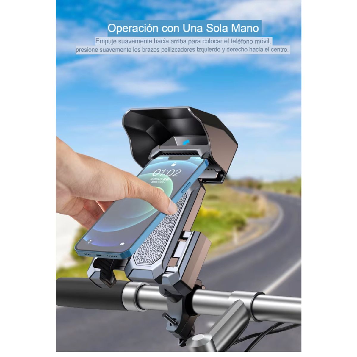 HOCO - Holder Soporte Celular para Moto y Bicicleta HOCO H31 con Visera para Lluvia Sol Impermeable