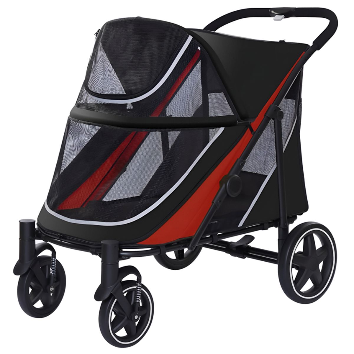 QHALITECH - COCHE PARA PERROS Y GATOS ROJO AEREO XL