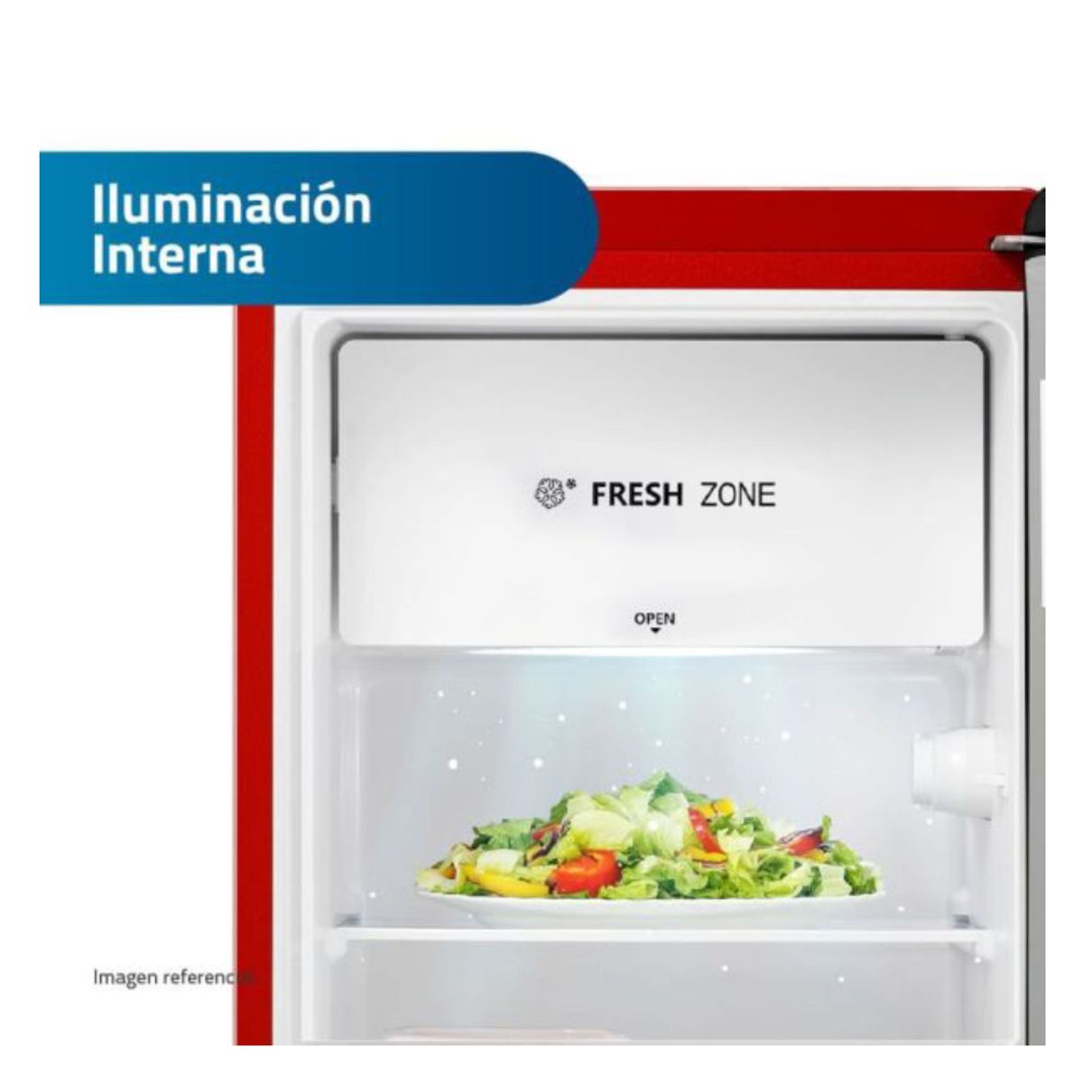 INDURAMA - Frigobar Indurama RI-109R 90L Rojo con Sistema Defrost y Control de Temperatura