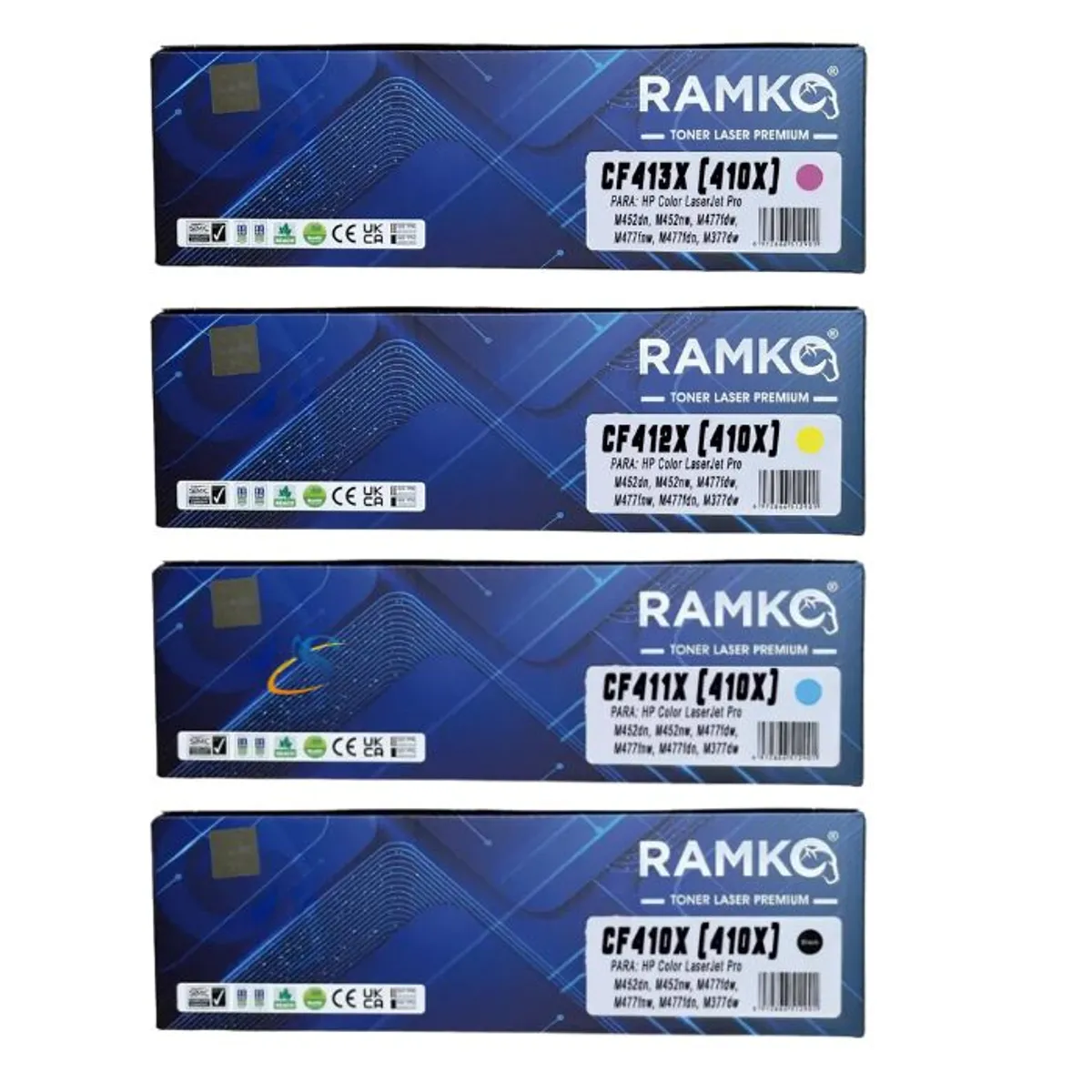 GENERICO - KIT TONER COMPATIBLE PARA HP 410X NEGRO Y COLORES